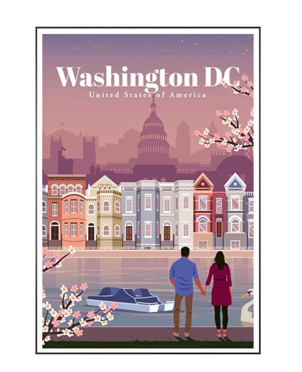 washington dc travel poster