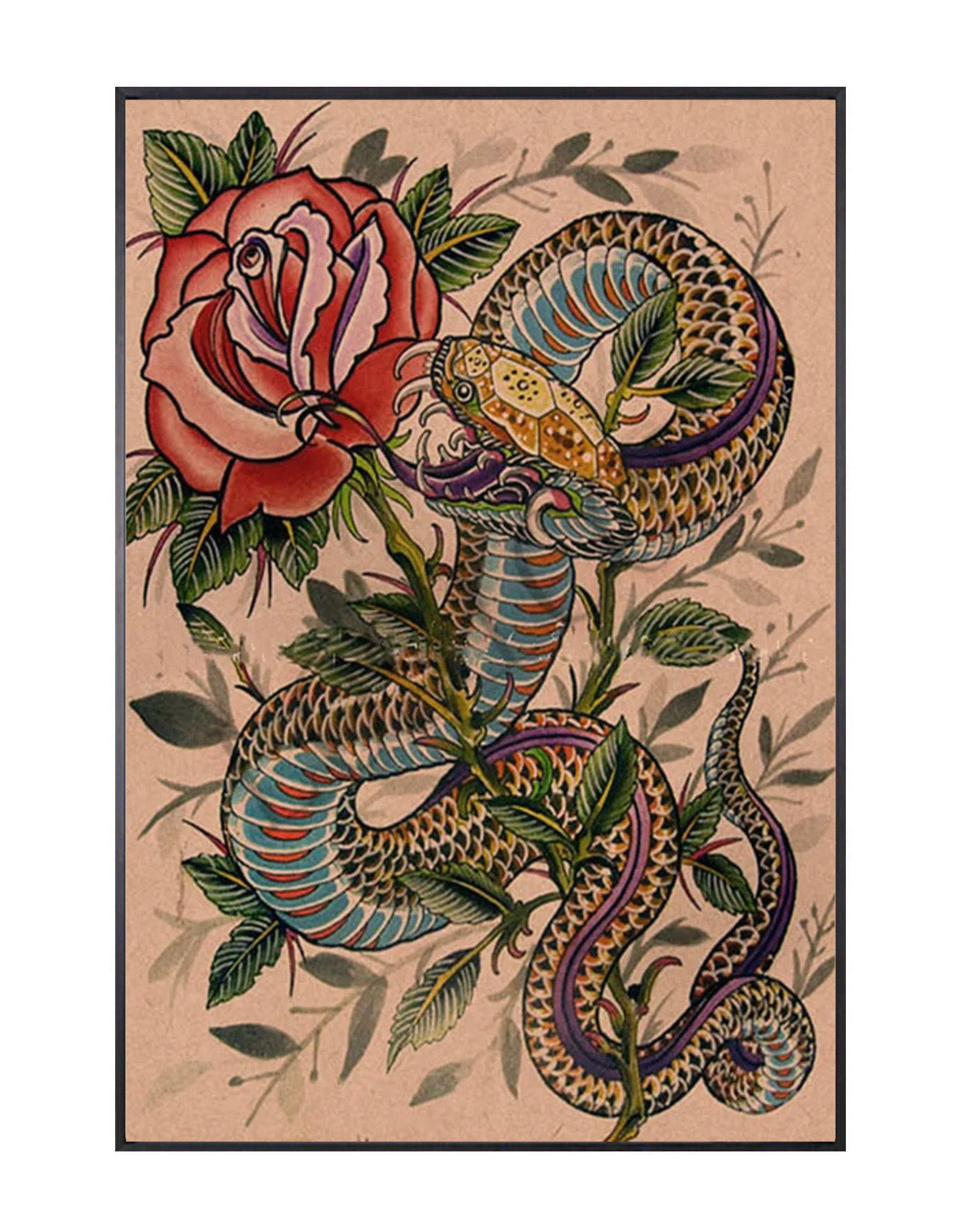 snake tattoo poster