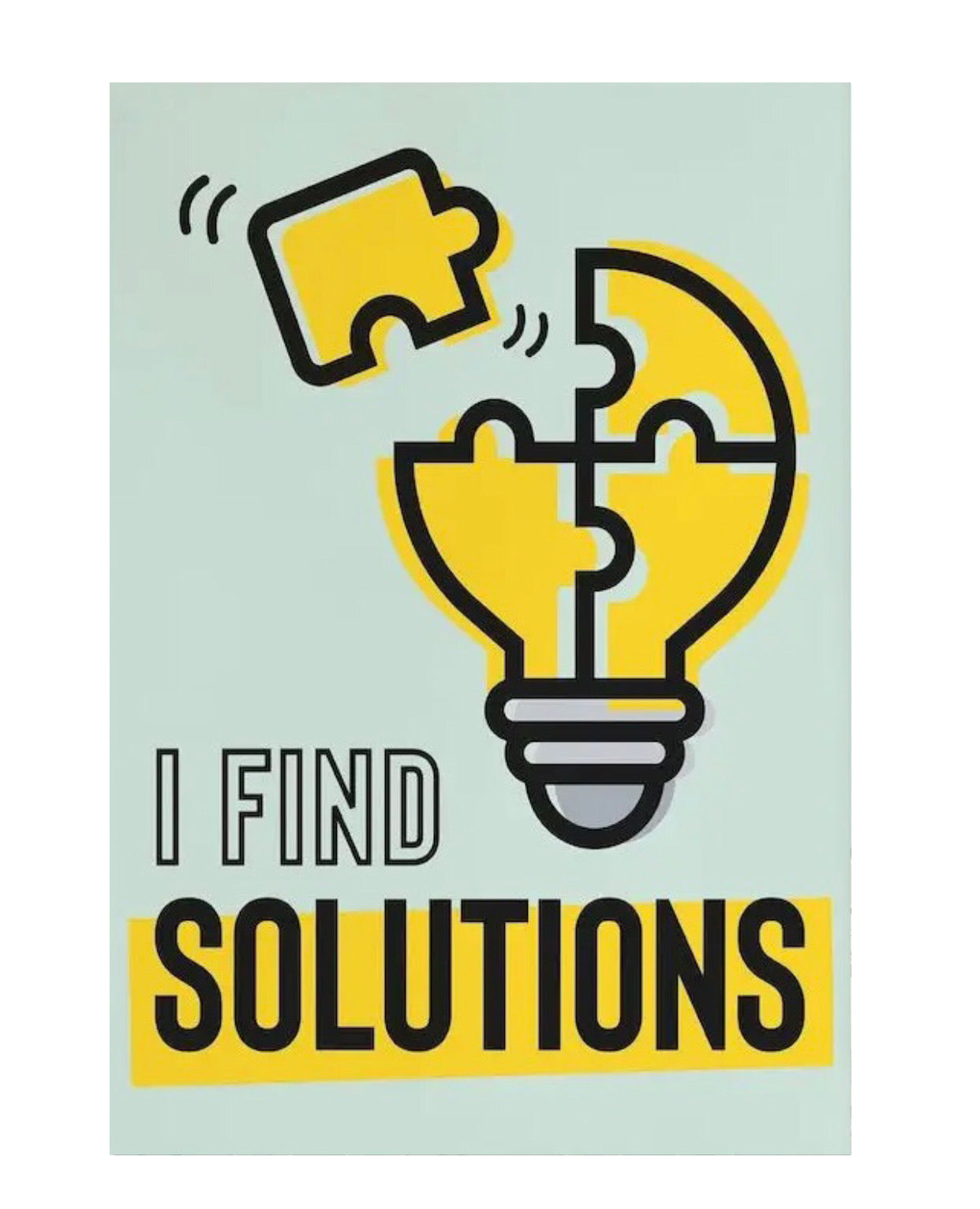 "i find solution" poster