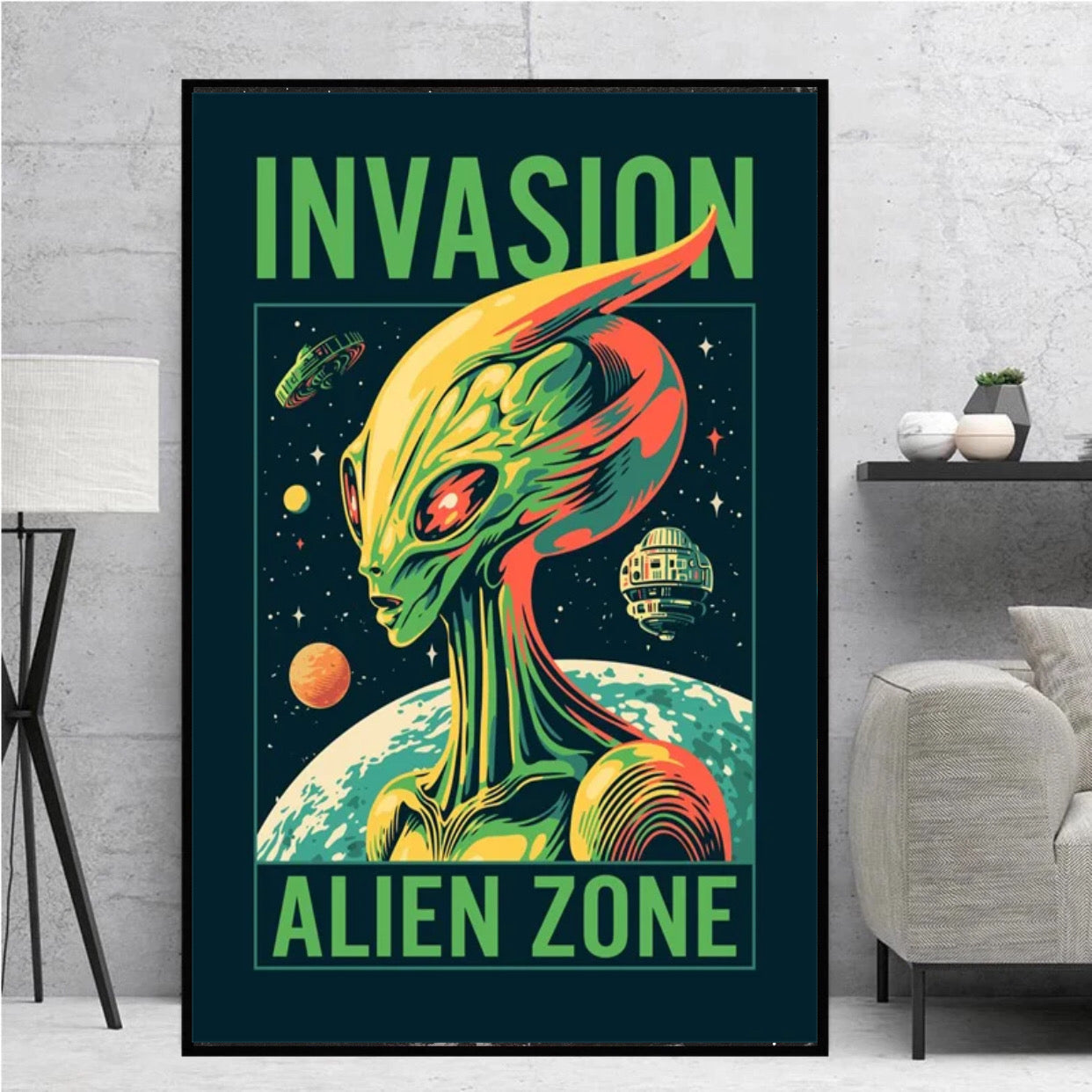 "invasion alien zone" space poster