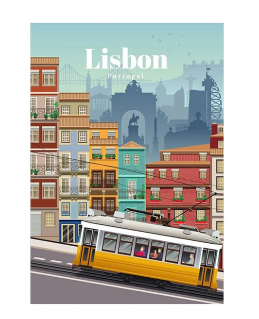 lisbon, portugal travel poster