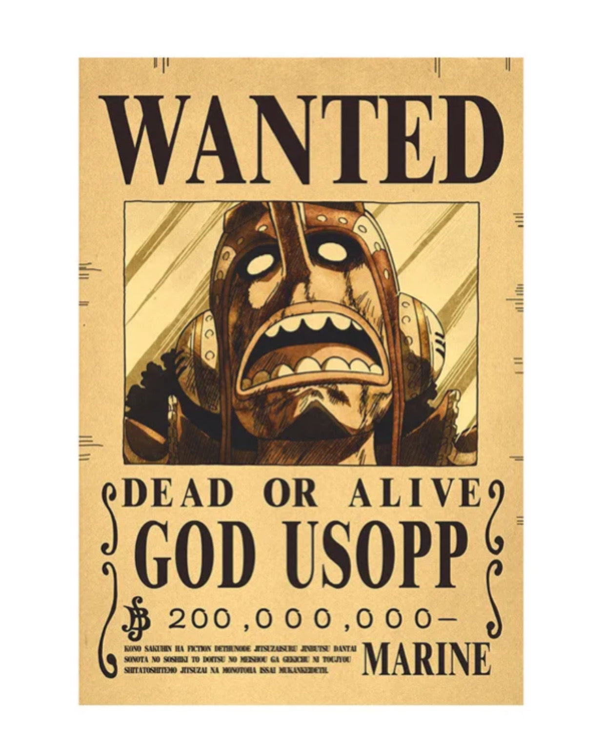 wanted god usopp poster