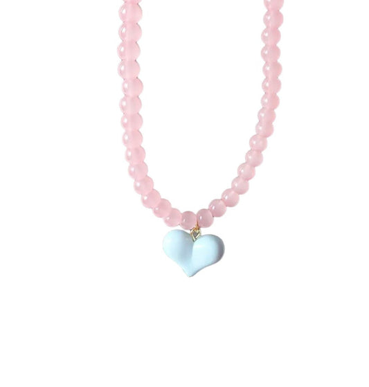 big light blue heart pendant