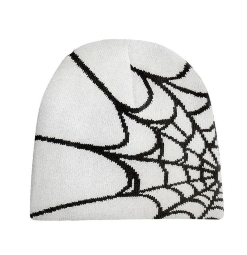 white spiderweb hat