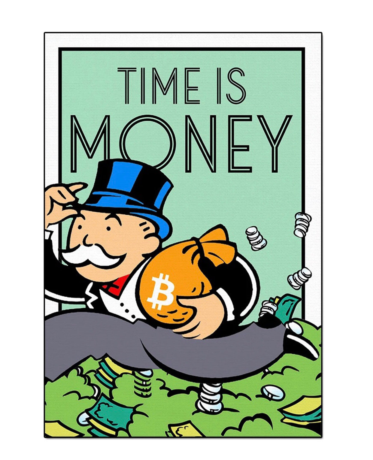 "time is money" money poster
