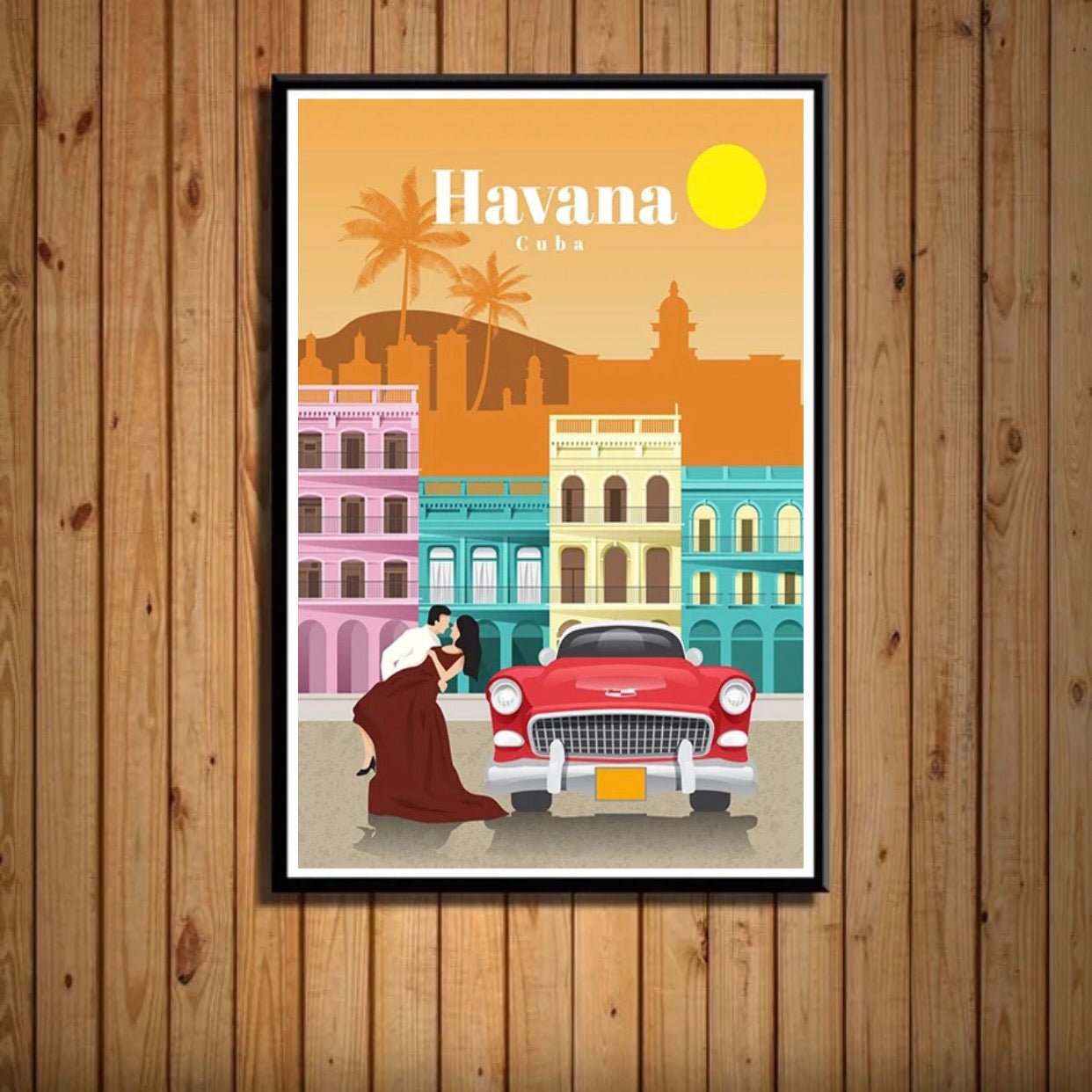 havana, cuba travel poster