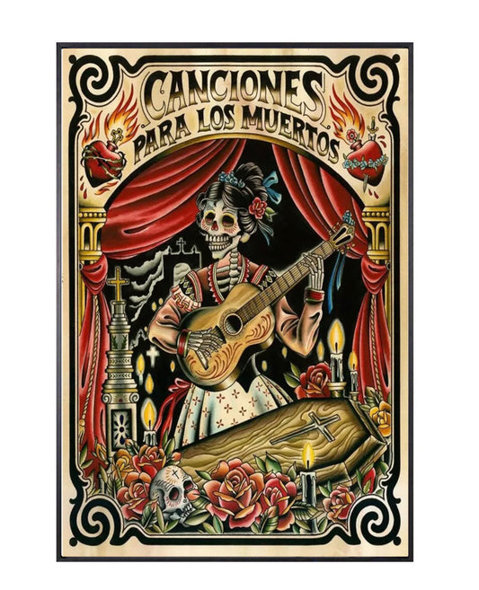 " canciones para los muertos" tattoo poster