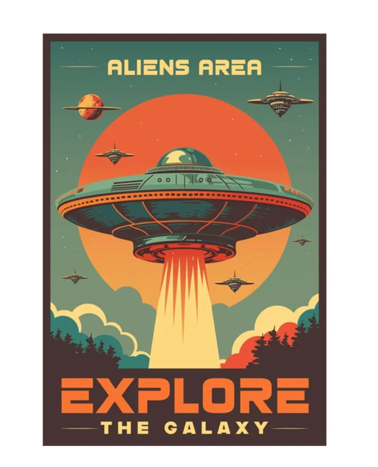 "aliens area" space poster