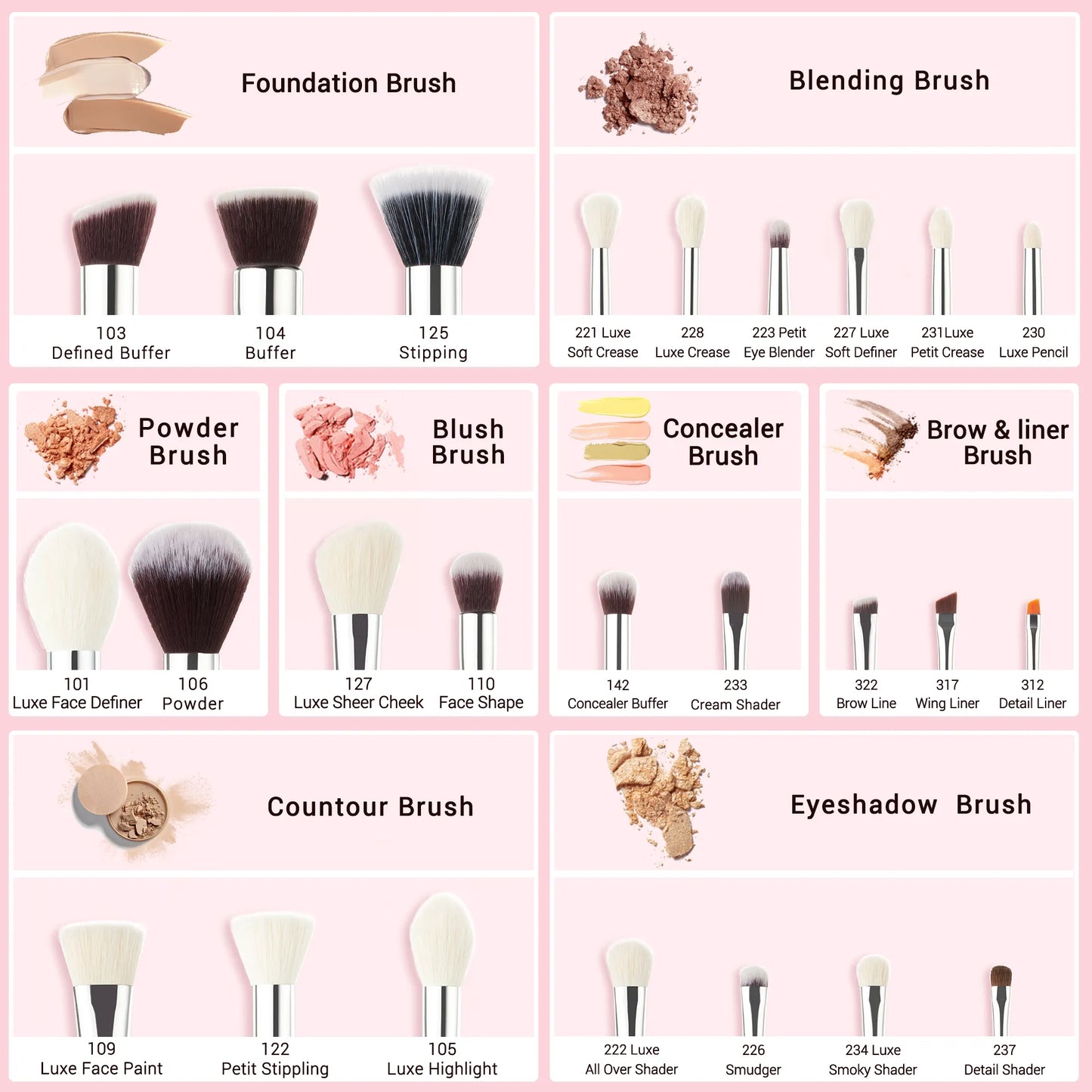makeup brushes set 25pcs