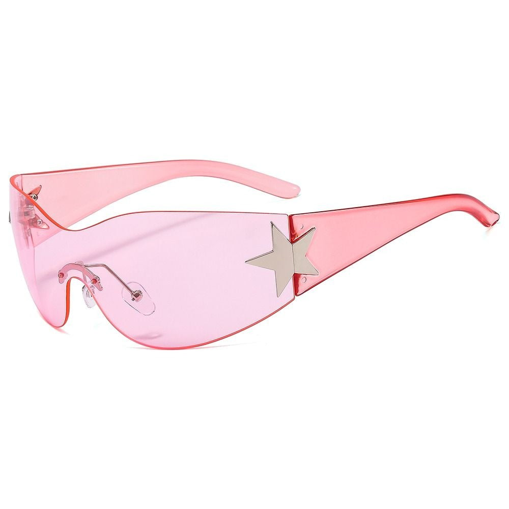 transparent pink sunglasses