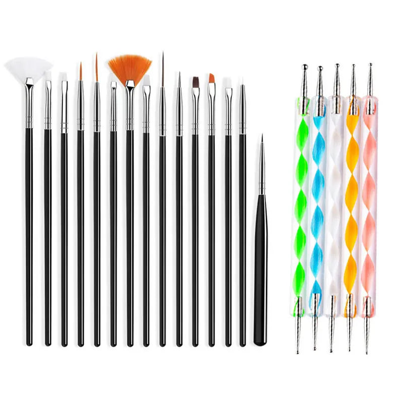 15pcs/set pens for nail design+[4pcs FREE]