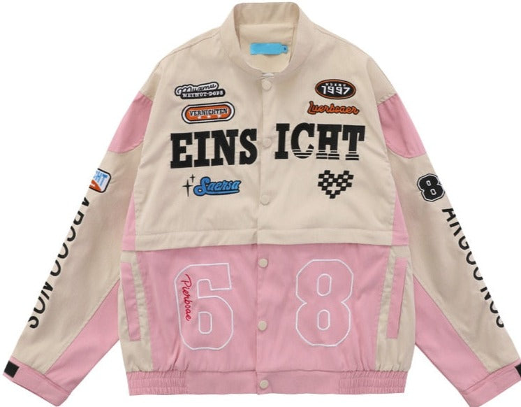 pink race jacket