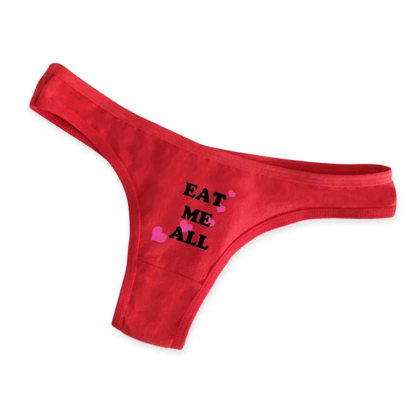 " eat me all💕" red panties