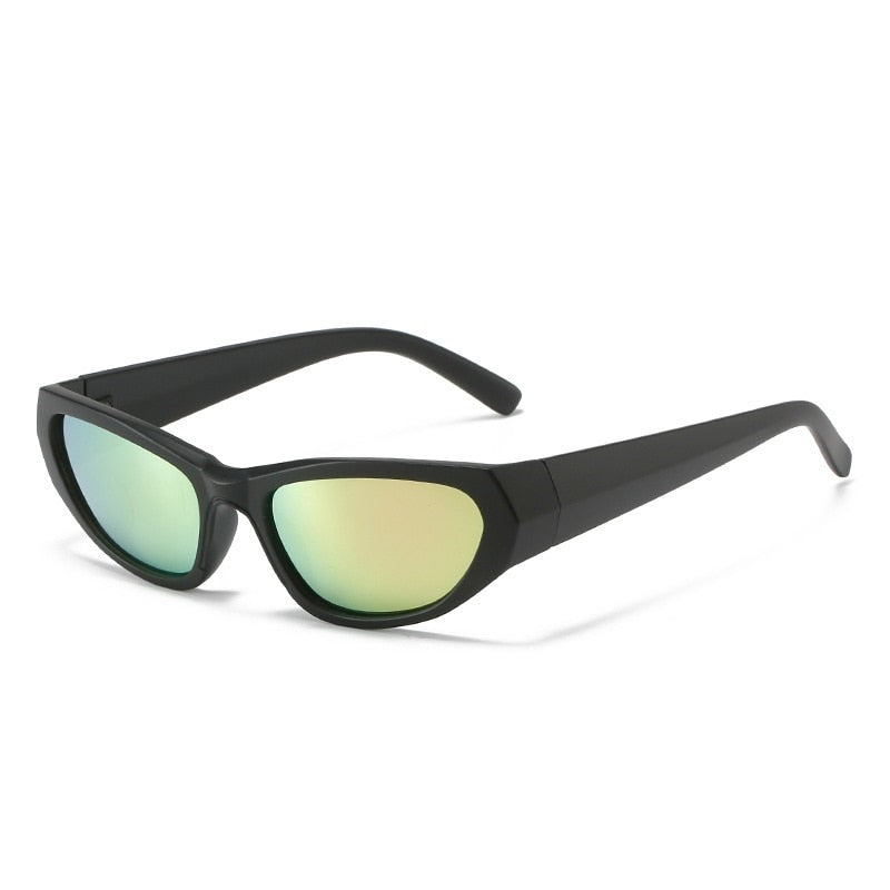 black/green sunglasses