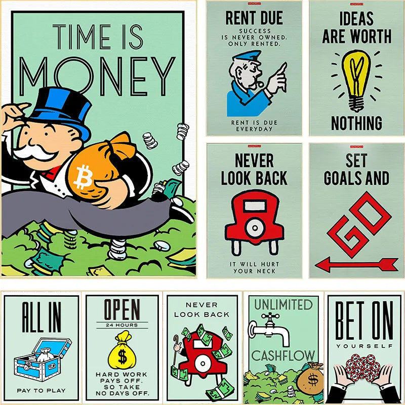 "set goals and go" money poster