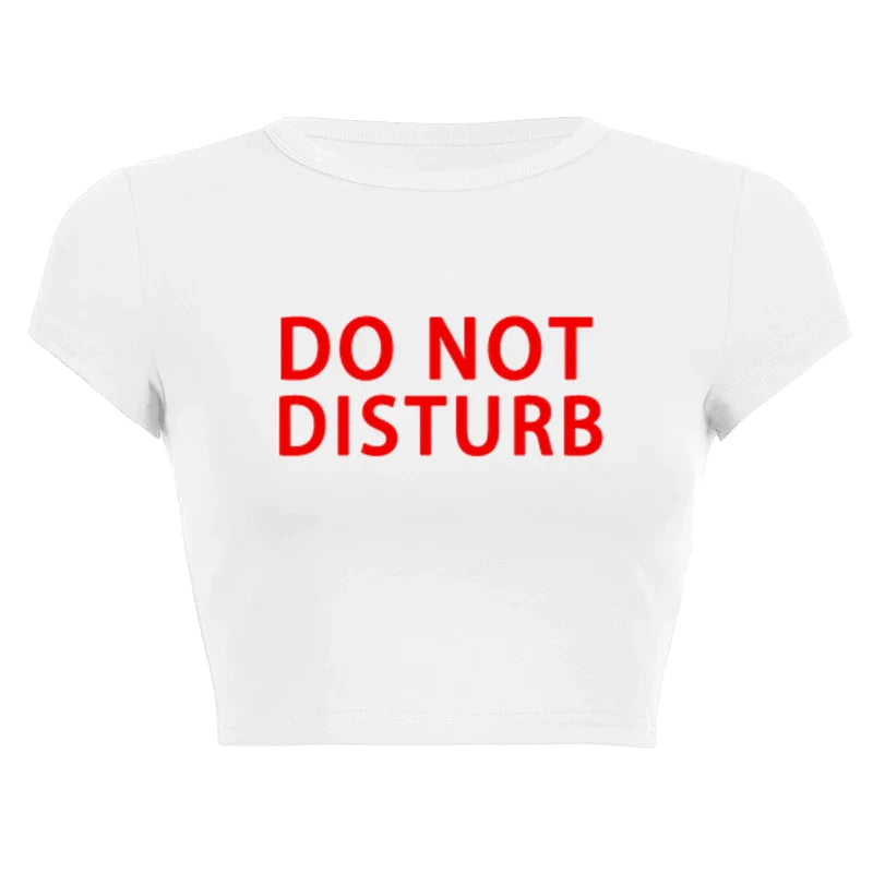 " do not disturb " crop top