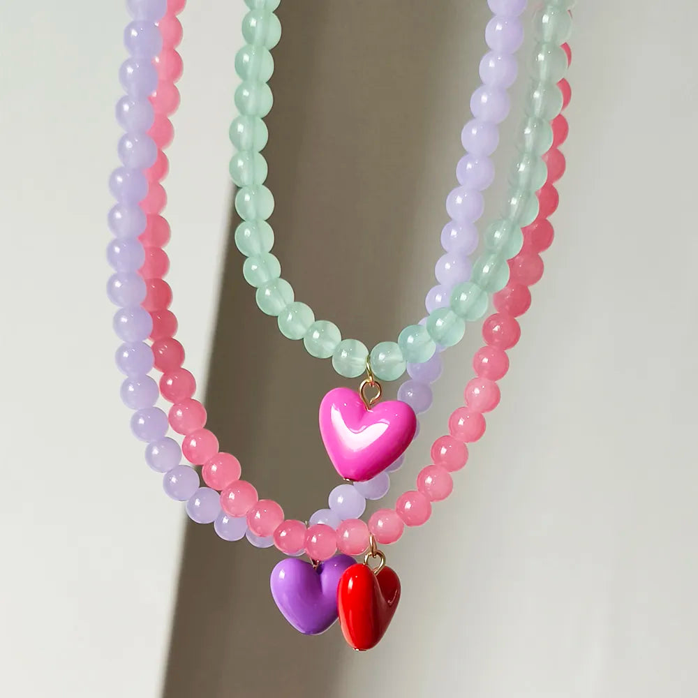 big pink heart pendant