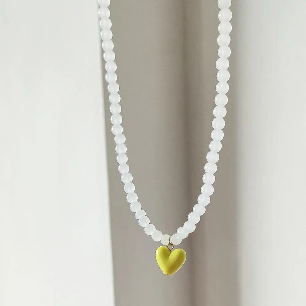 yellow heart pendant