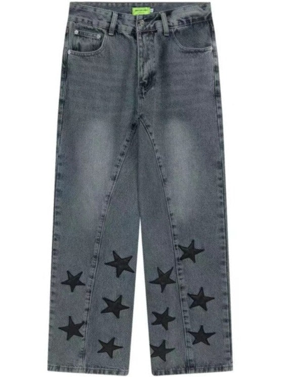 ☆ star print jeans