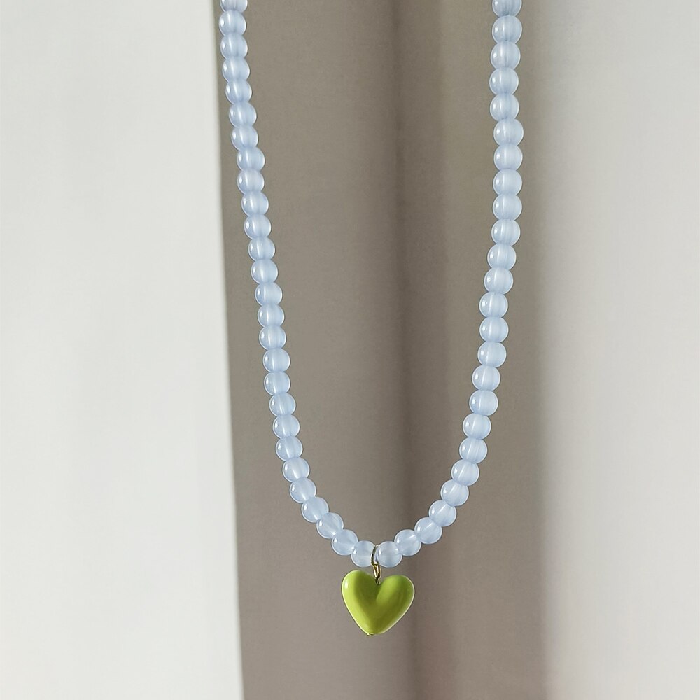 green heart pendant