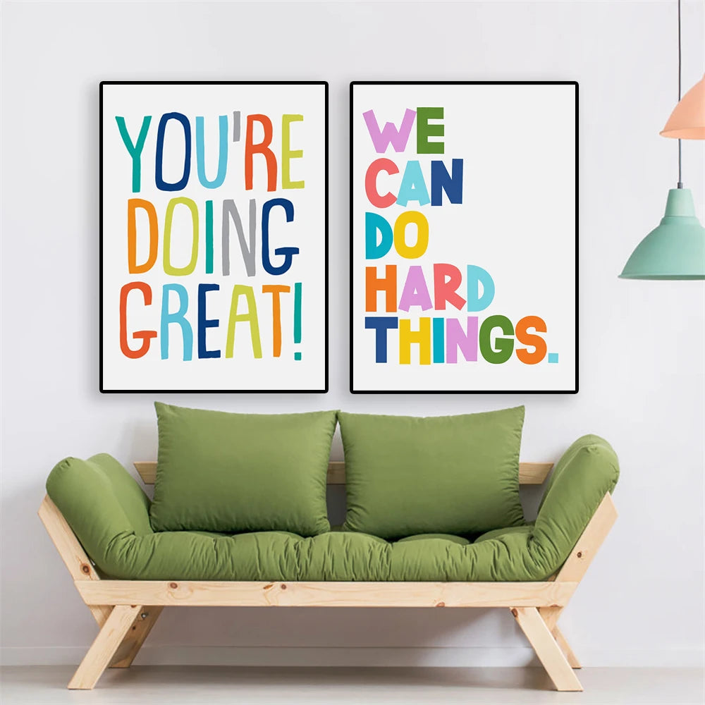 " you're doing great " poster
