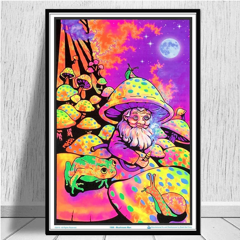 mushroom gnome poster