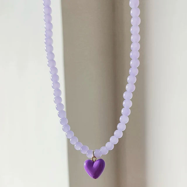 purple heart pendant
