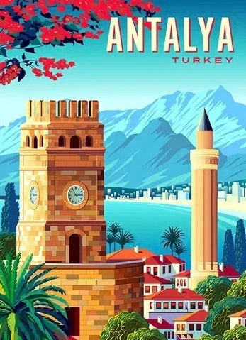 antalya turkey poster
