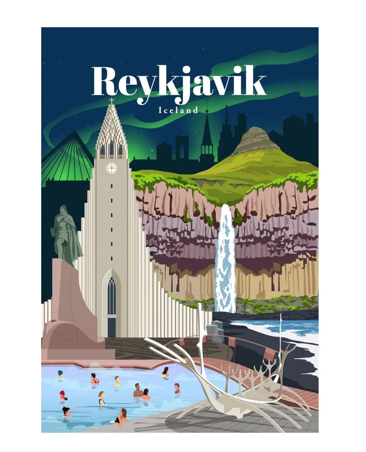 reykjavik iceland poster