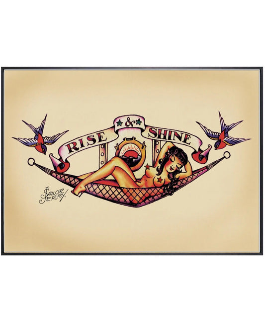 "rise shine" tattoo poster