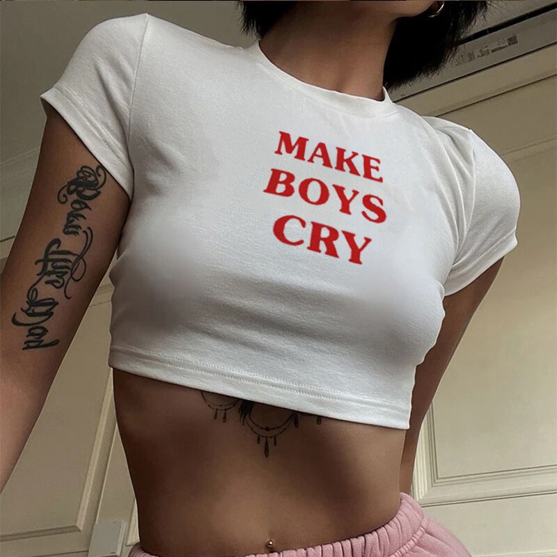 'make boys cry' crop top